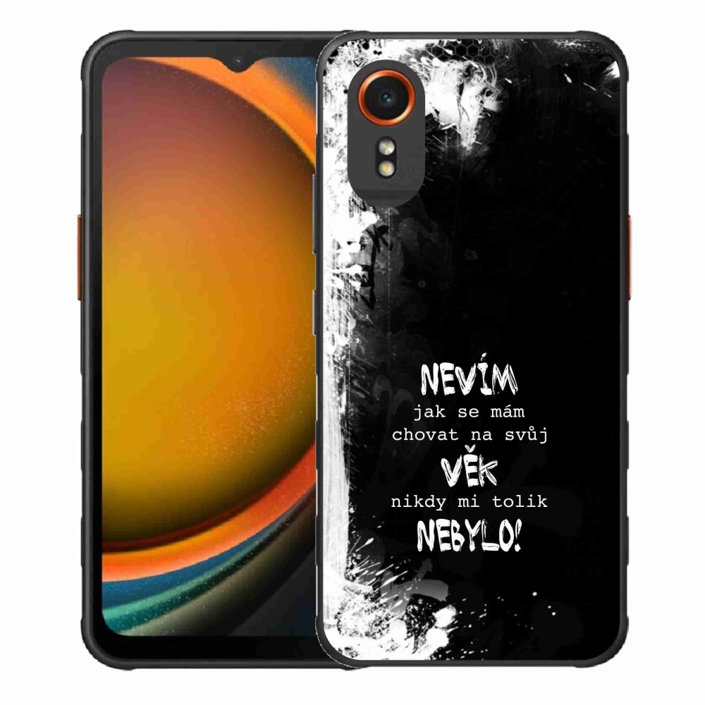 Gél borító mmCase Samsung Galaxy Xcover 7 készülékhez - vicces szöveg 14 fekete háttér