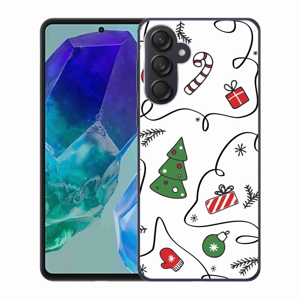 Gél borító mmCase Samsung Galaxy M55 5G - Karácsonyi motívumok