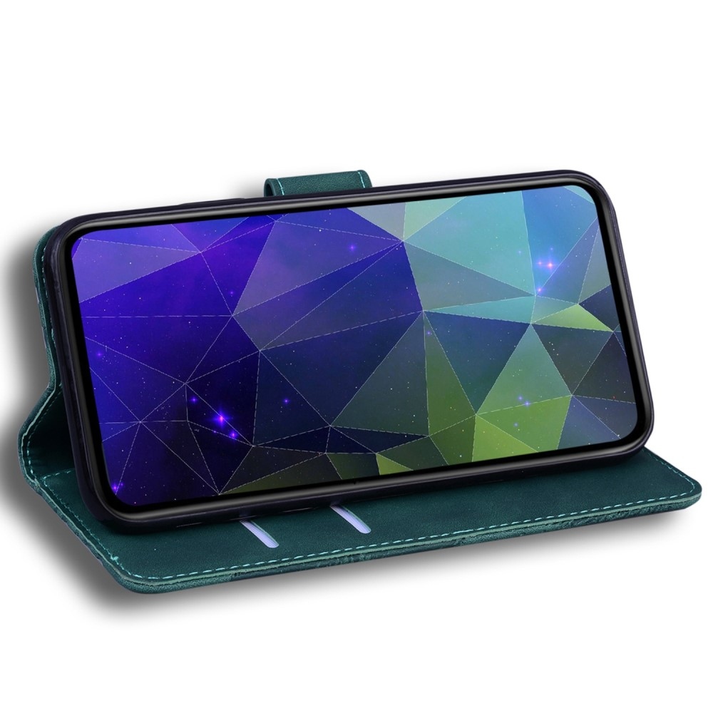 Tárcás könyvtáska Realme Narzo 50-hez - zöld