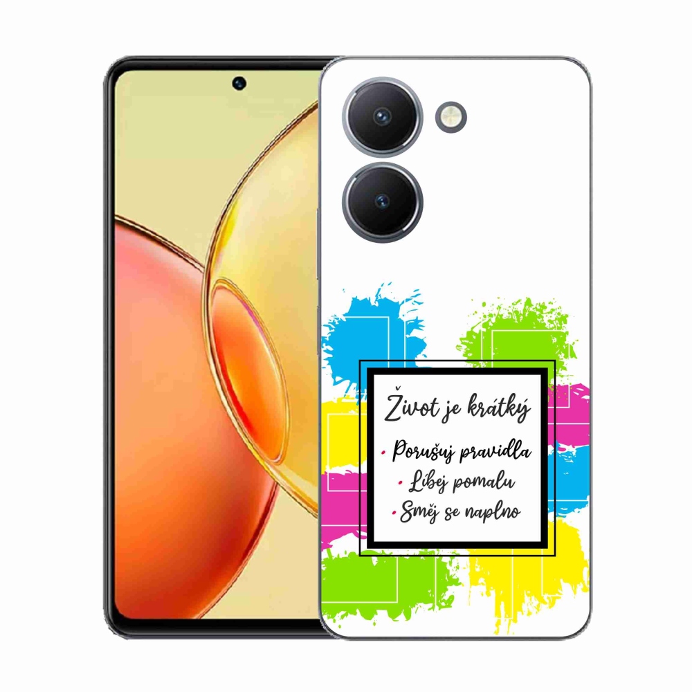 Gél borítás mmCase a Vivo Y36-on - Idézet 5 fehér háttér