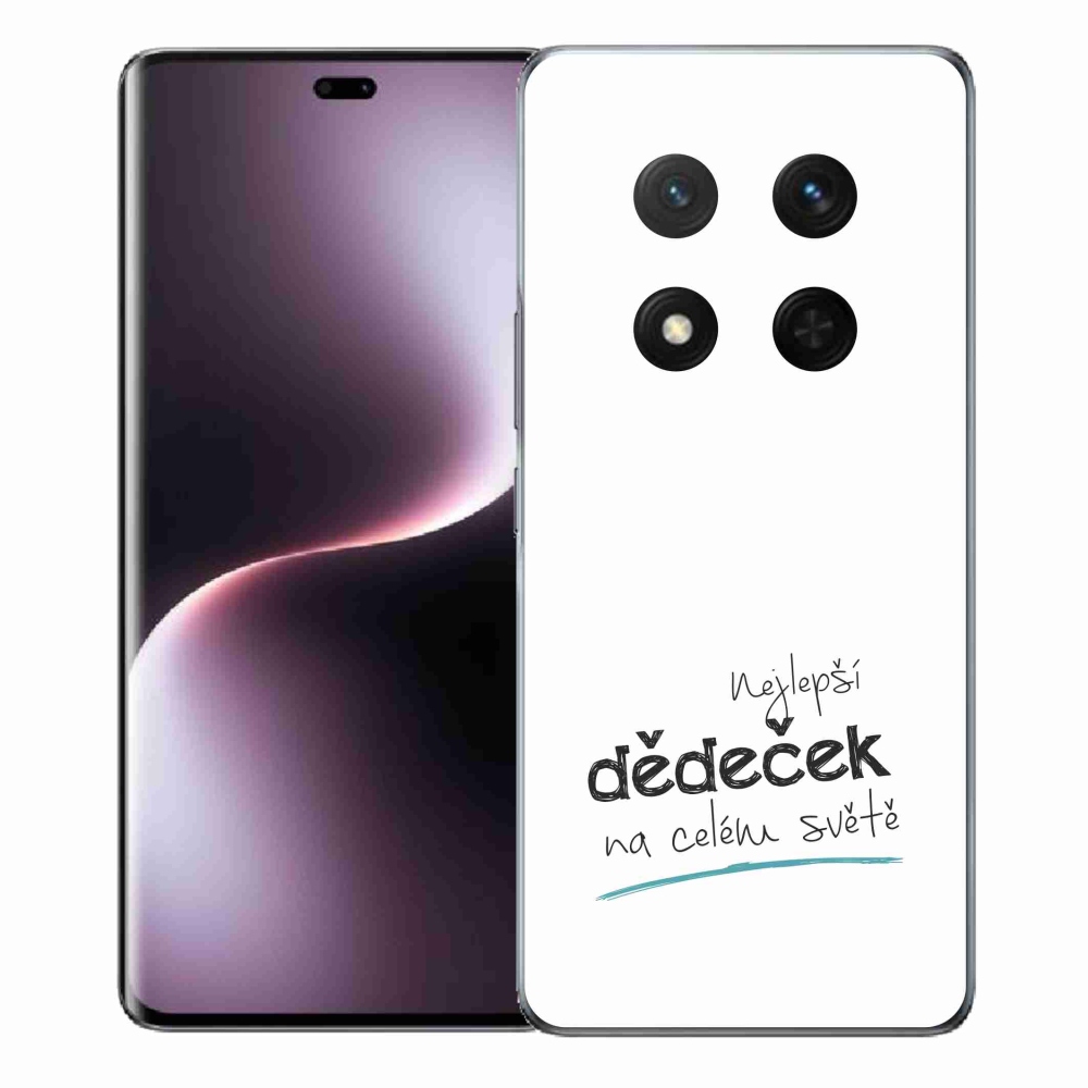 Gél borító mmCase a Honor Magic 7 Lite 5G-n - legjobb nagypapa 3 fehér háttérrel