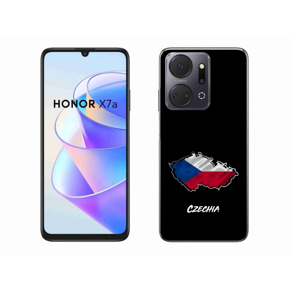 Zselés borítás mmCase a Honor X7a készülékhez - Csehország fekete háttér