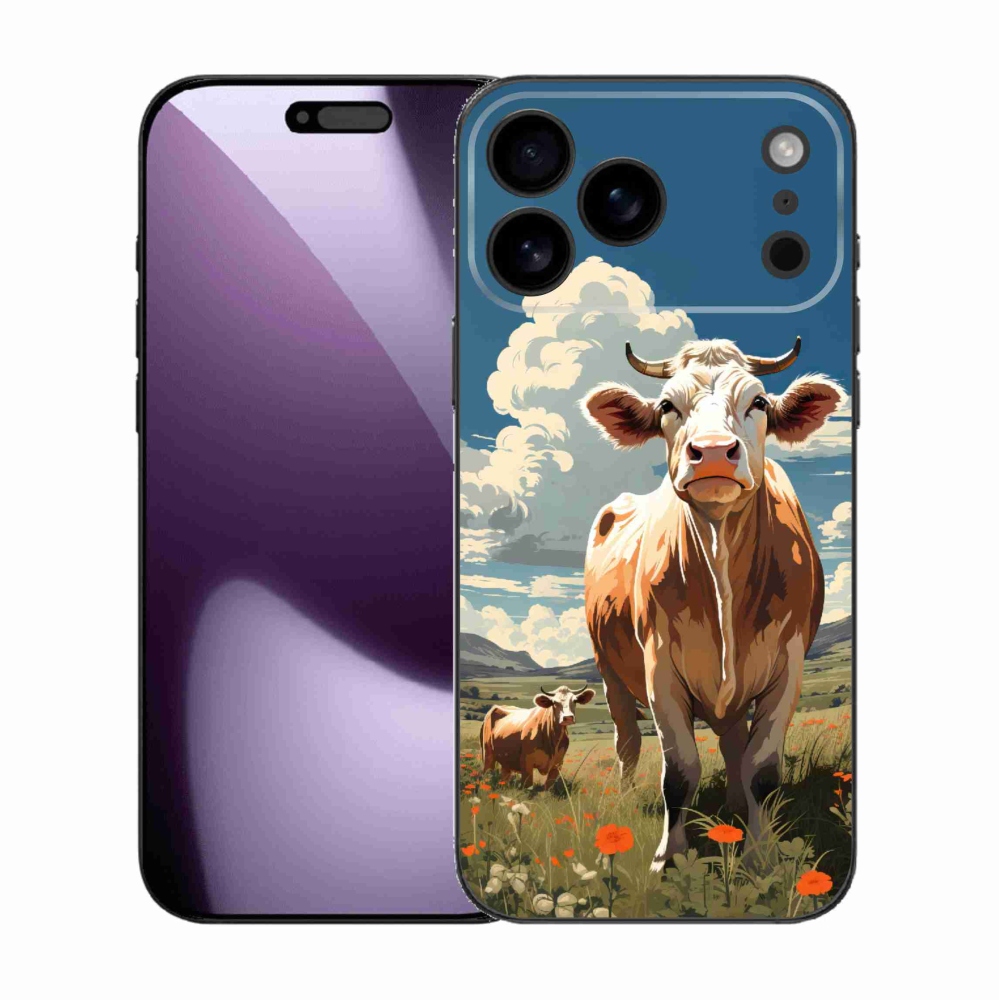 Zselés borítás mmCase iPhone 17 Pro Max készülékhez - tehenek a réten