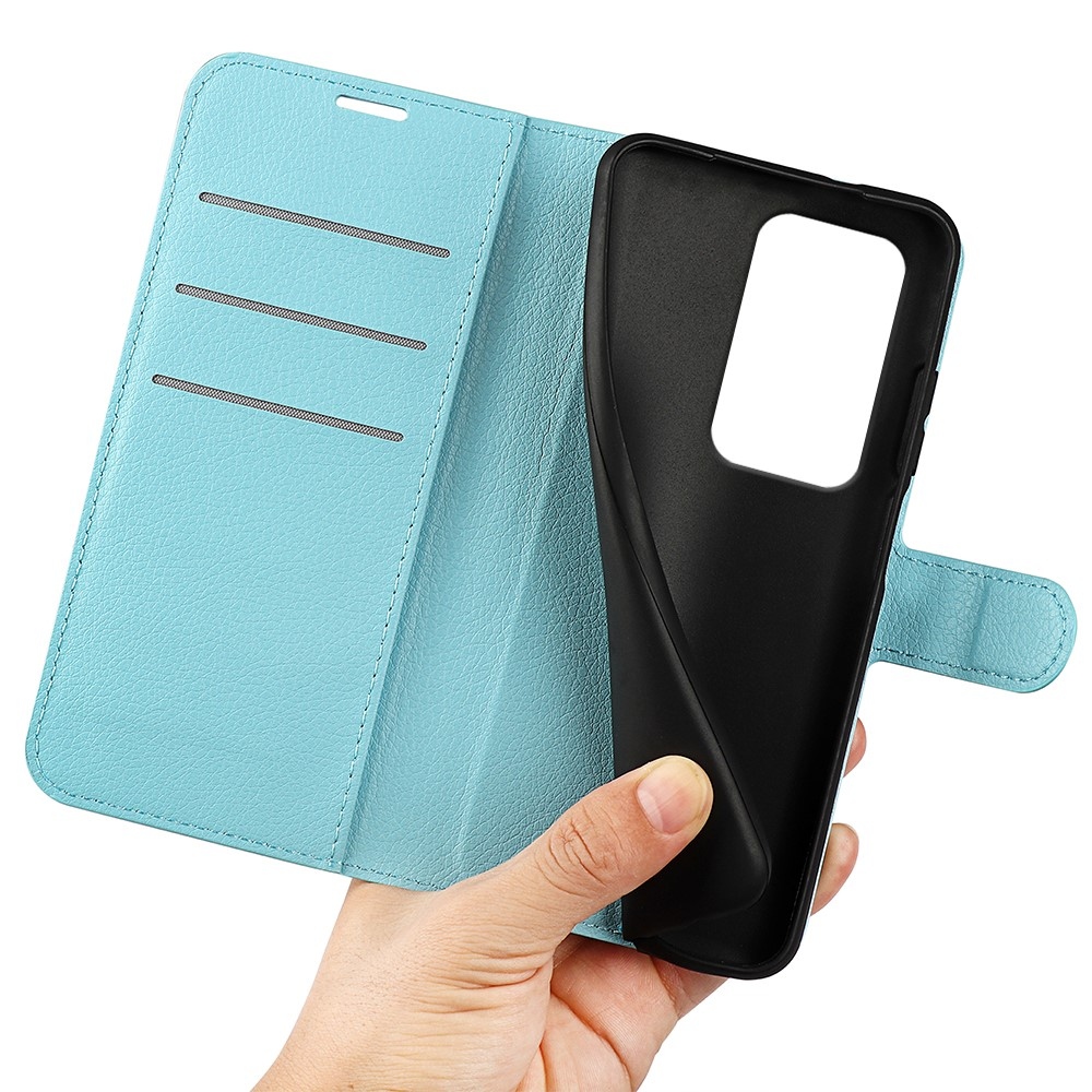 Litchi könyv tok a Honor 200 Lite 5G-hez - kék