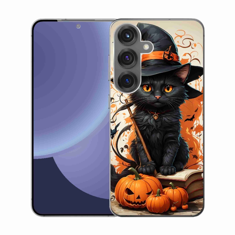 Zselés borítás mmCase Samsung Galaxy S25 készülékhez - macska varázsló