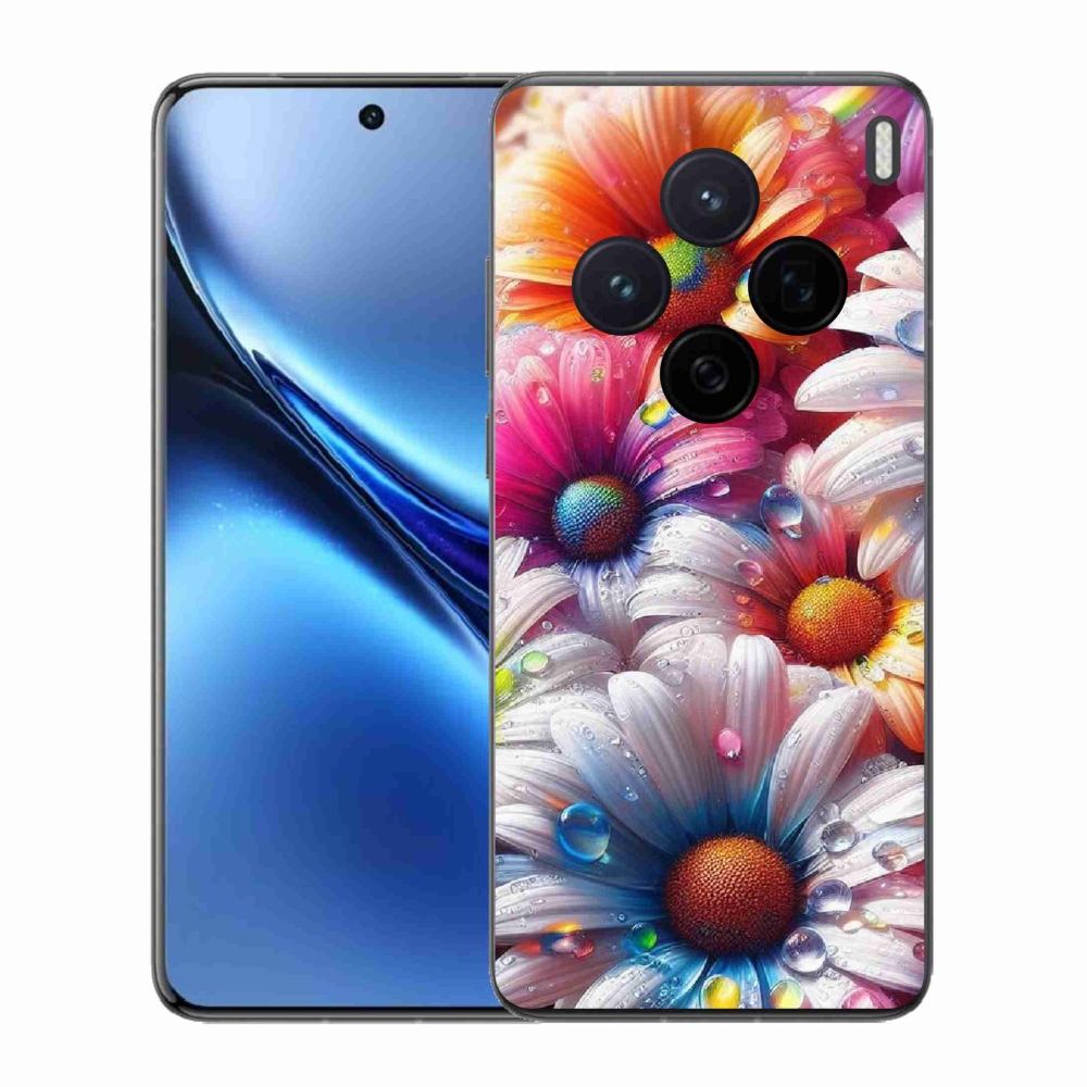 Zselés borító mmCase a Vivo X200 5G-hez - színes margaréták