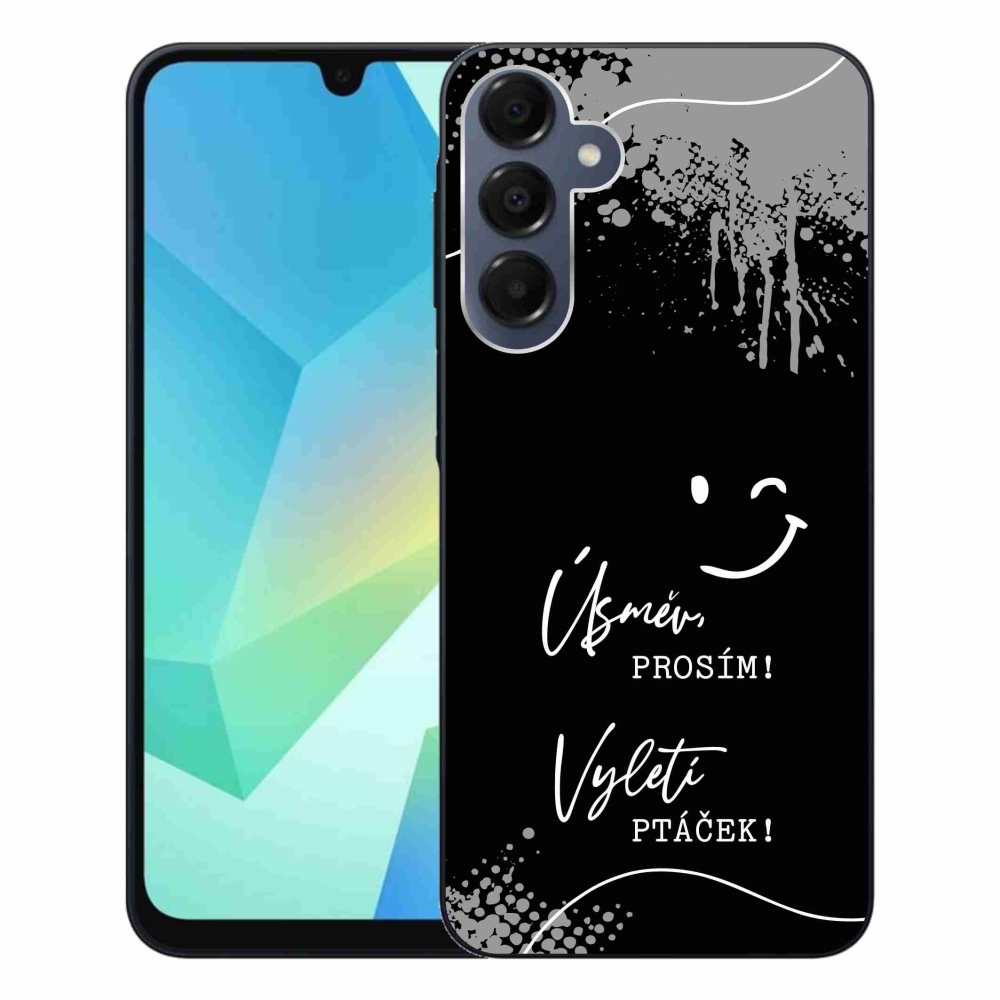 Gél borító mmCase Samsung Galaxy A16 4G/5G - vicces szöveg 4 fekete háttérrel