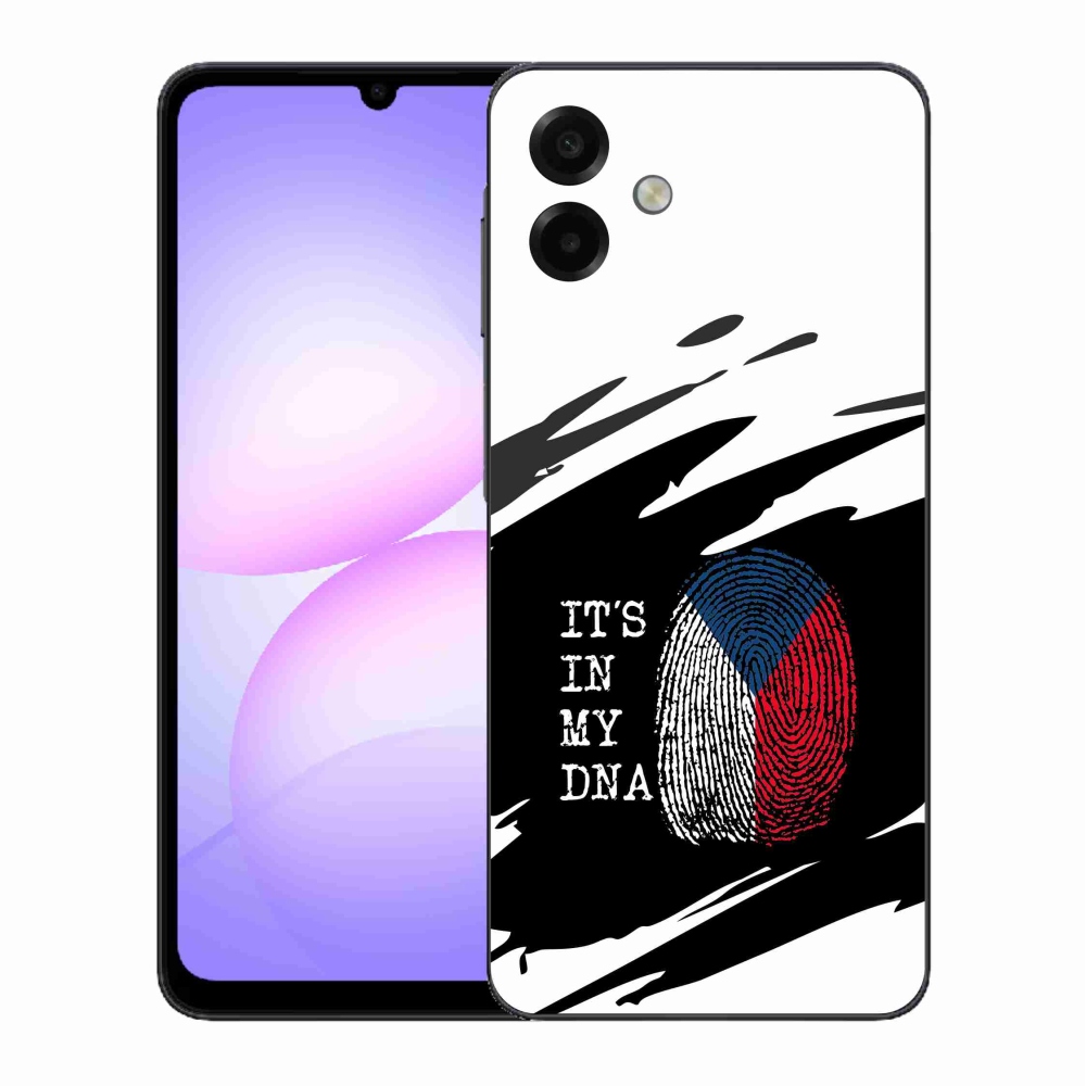 Gél borító mmCase Samsung Galaxy A07 4G - zászlós ujjlenyomat fekete és fehér háttérrel