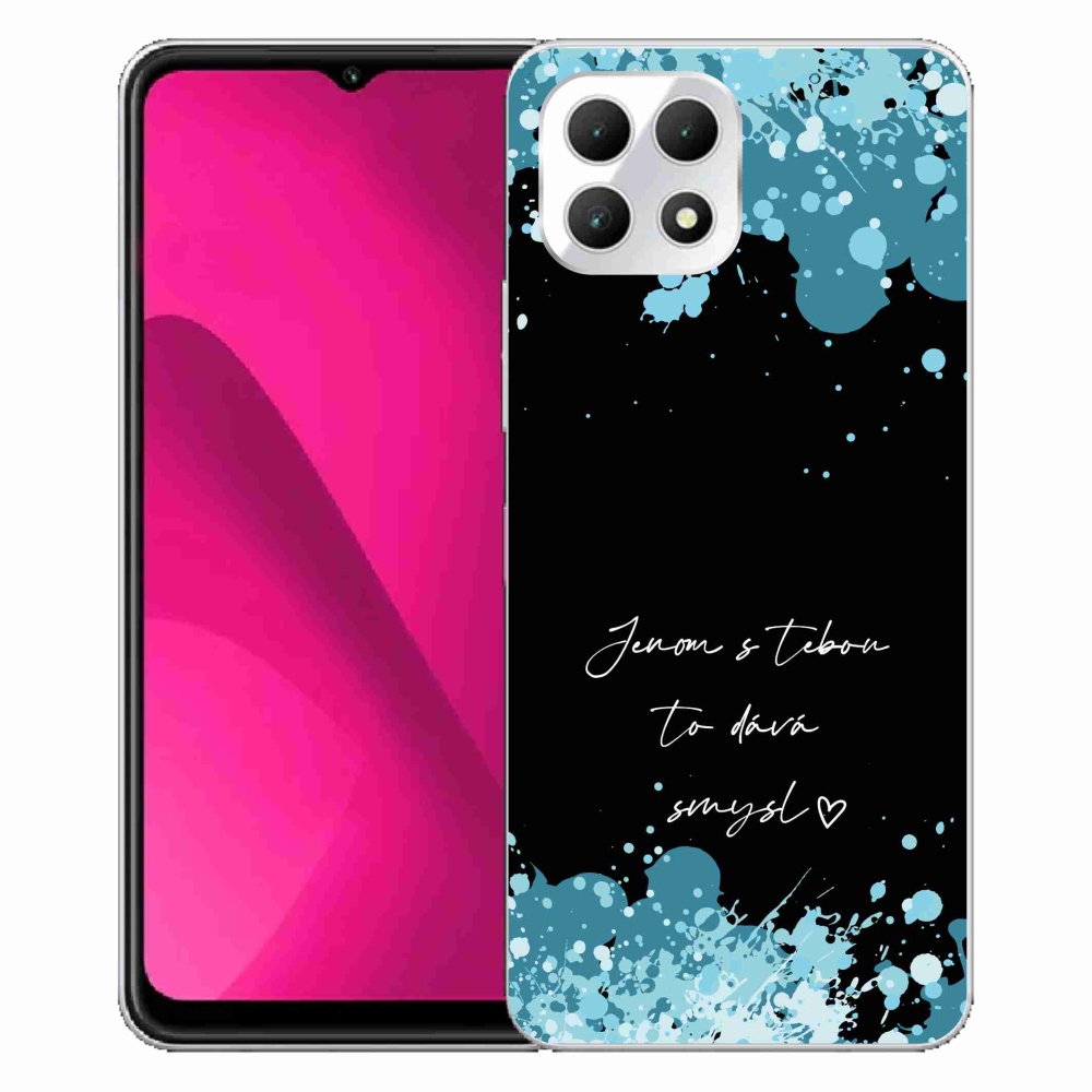 Gél borító mmCase a T-Mobile T Phone 2 készülékhez - szerelmes szöveg fekete háttér