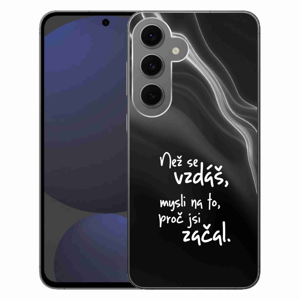 Gél borítás mmCase Samsung Galaxy S24 FE - idézet 2 fekete háttér
