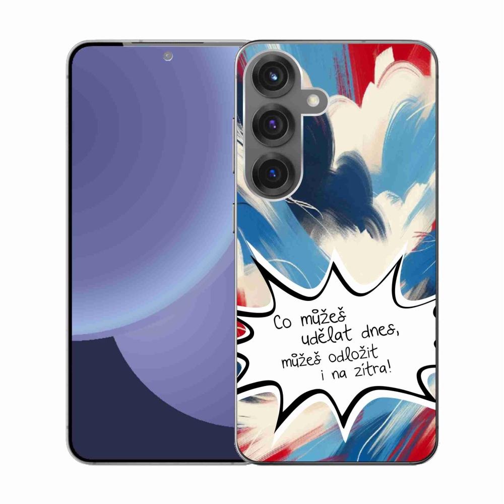 Gél borító mmCase Samsung Galaxy S25 készülékhez - vicces szöveg 9 fehér háttér