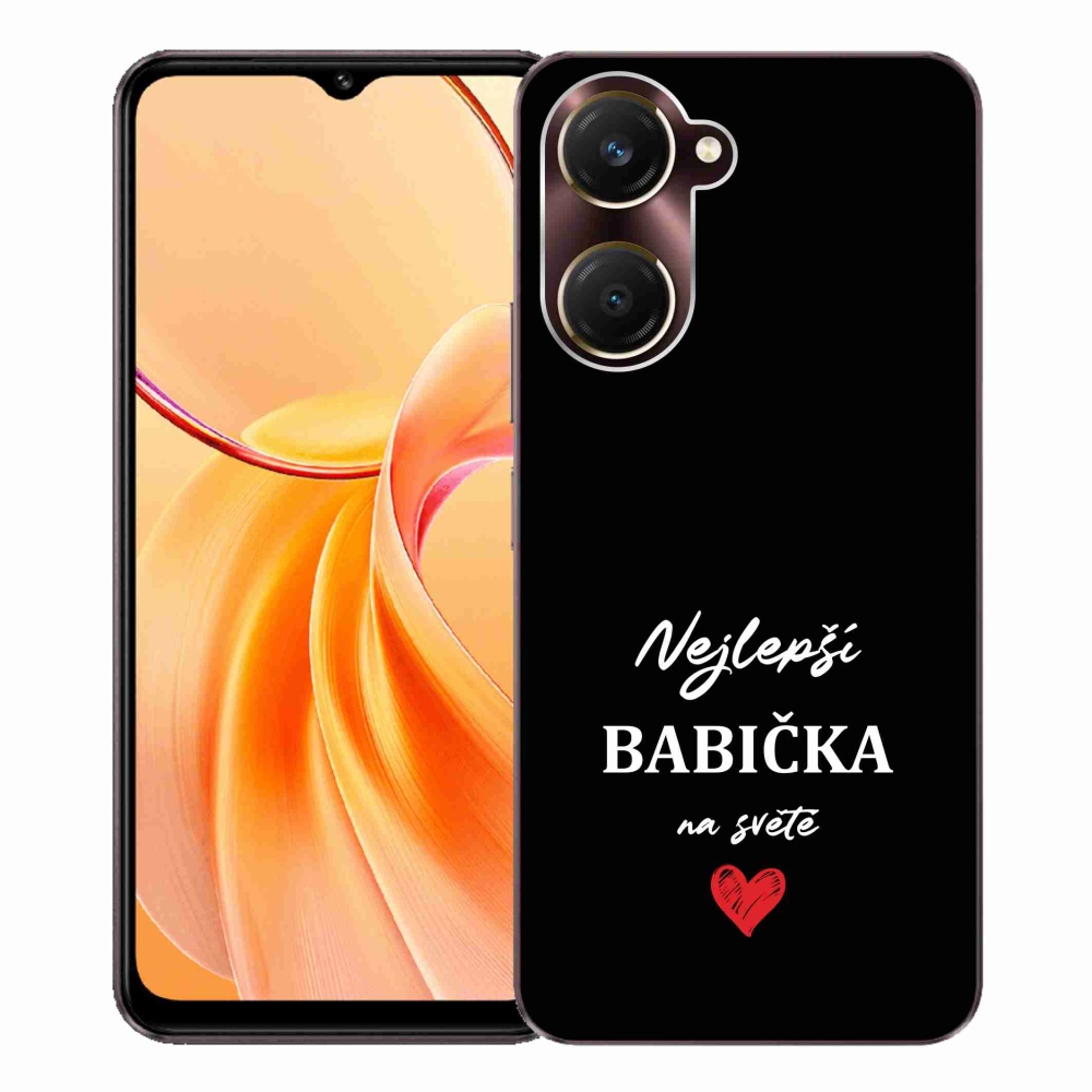 Gél borítás mmCase a Vivo Y28s 5G-n - Legjobb nagyi 1 fekete háttérrel