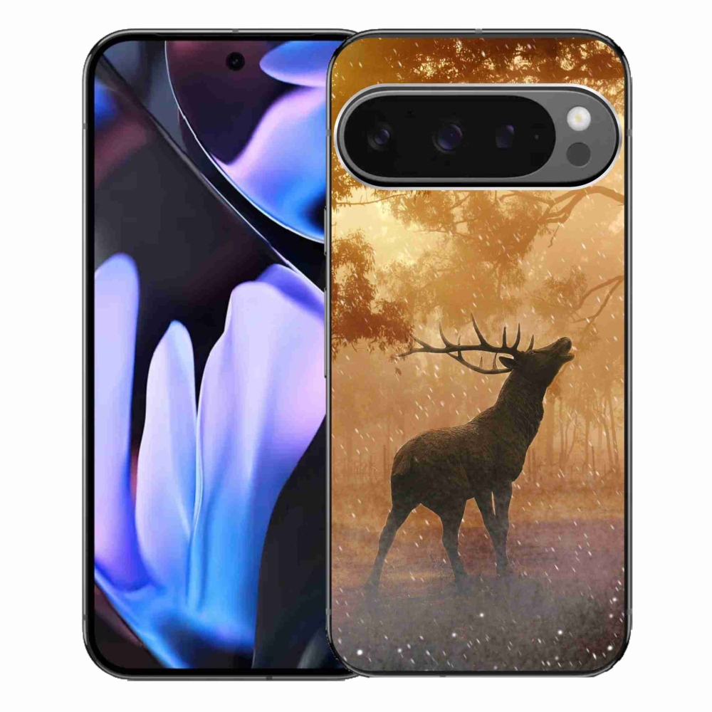 Zselés borítás mmCase a Google Pixel 9 Pro XL-hez - szarvas a vadászaton