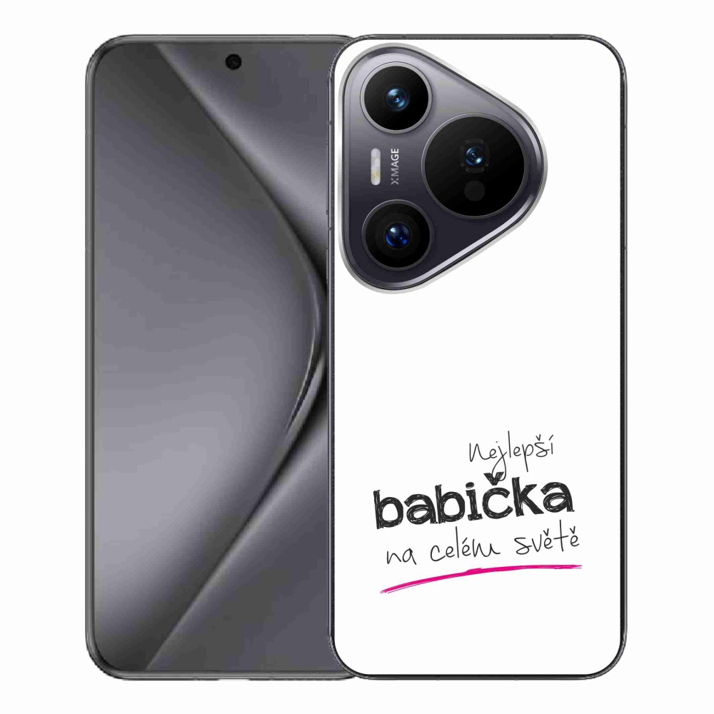 Gél borító mmCase a Huawei Pura 70 Pro - legjobb nagymama 4 fehér háttérrel