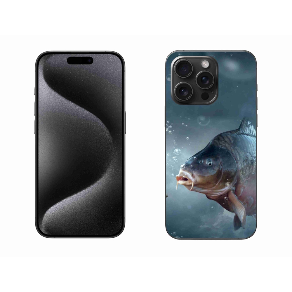 Gél borítás mmCase iPhone 15 Pro Max készülékhez - ponty és buborékok