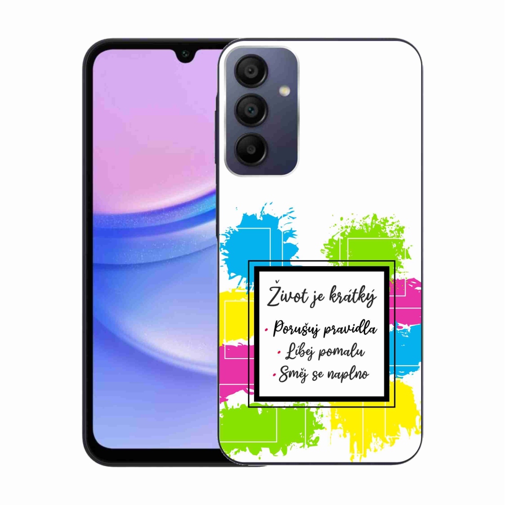 Gél borítás mmCase Samsung Galaxy A15 4G/5G - idézem 5 fehér háttér