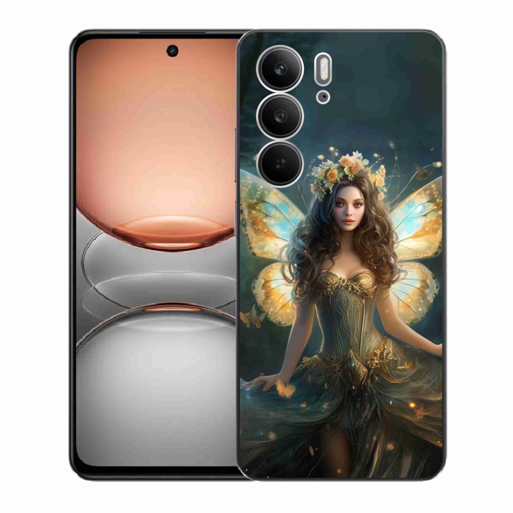 Gél borító mmCase a Realme C75 készülékhez - pillangó nő