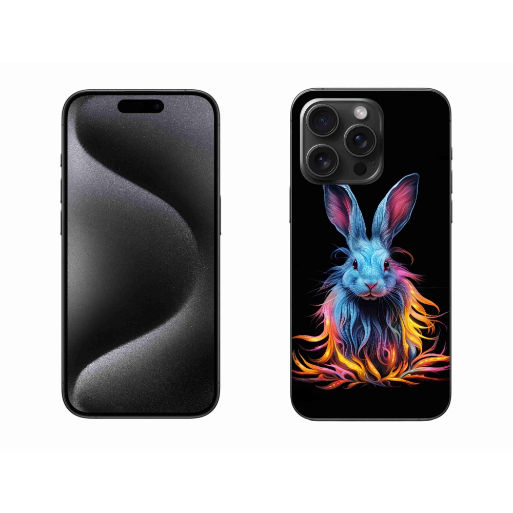 Zselés borítás mmCase iPhone 15 Pro Max készülékhez - absztrakt nyúl