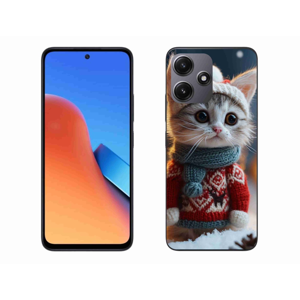 Gél borítás mmCase a Xiaomi Redmi 12 5G-hez - cica pulóverben