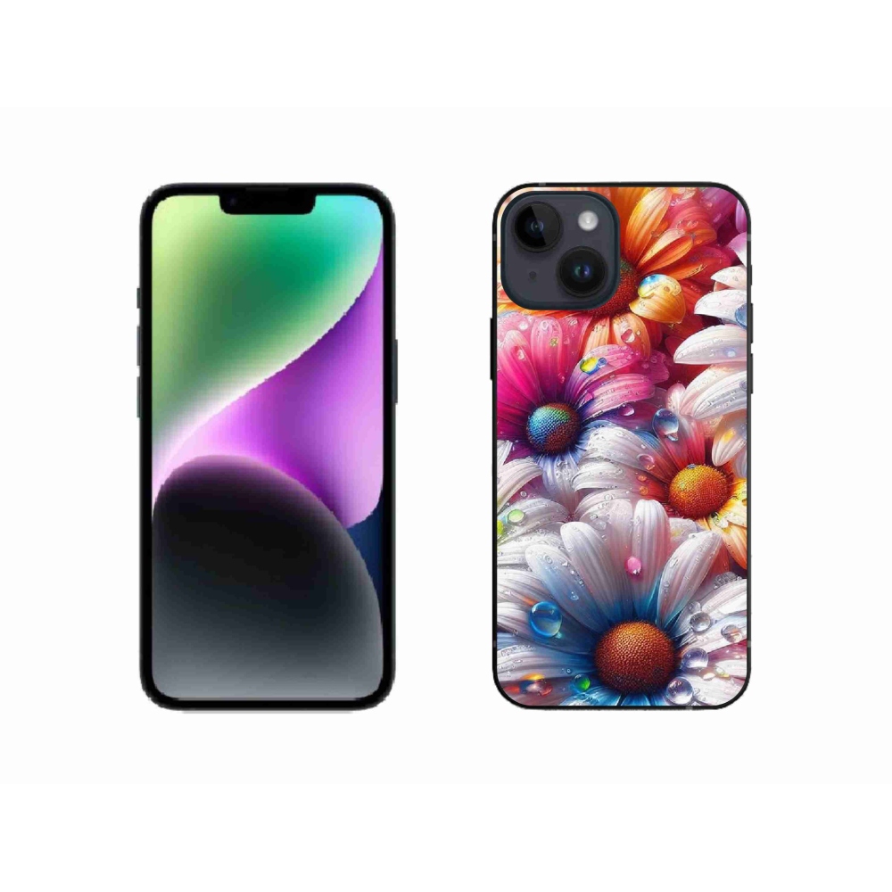 Gél borítás mmCase iPhone 14 készülékhez - színes százszorszépek