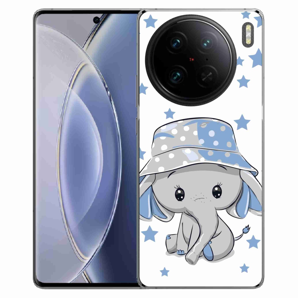 Zselés borítás mmCase Vivo X90 Pro - kék elefánthoz