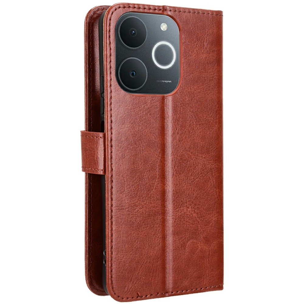 Őrült könyvtáska Realme Note 70T-hez - barna