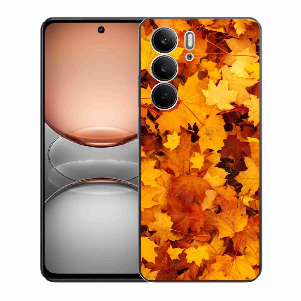 Gél borító mmCase a Realme C75 készülékhez - juharlevelek