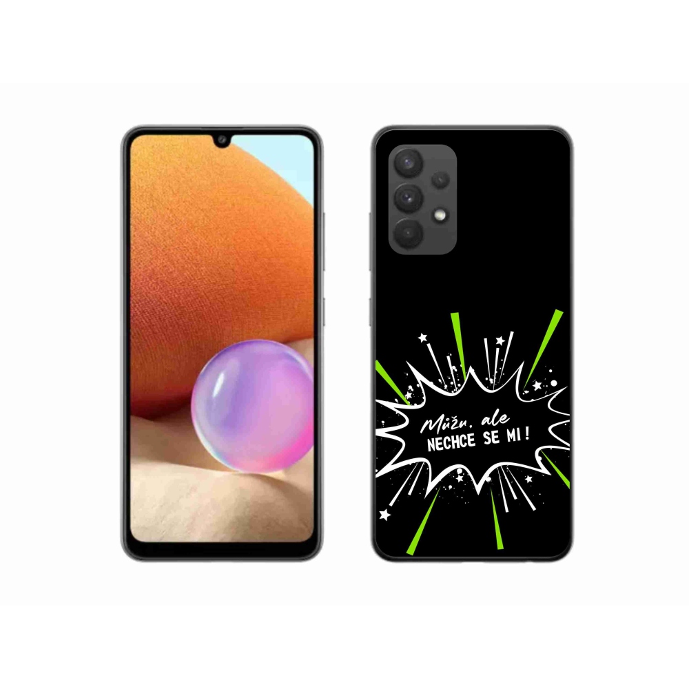 Gél borító mmCase Samsung Galaxy A32 4G - vicces szöveg 11 fekete háttér