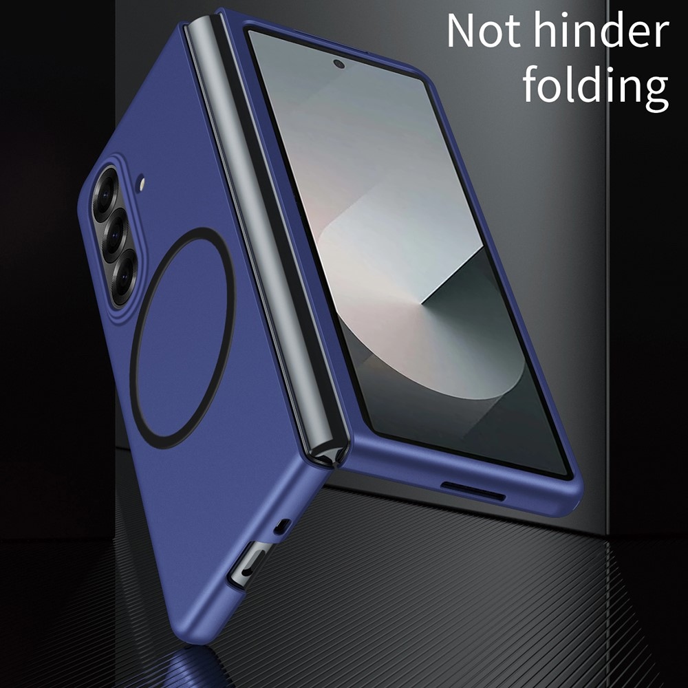 Érintésálló matt műanyag tok MagSafe-val a Samsung Galaxy Z Fold7 5G készülékre - kék