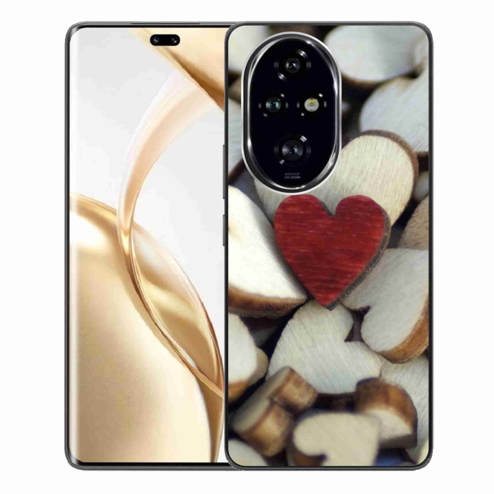 Zselés borítás mmCase a Honor 200 Pro 5G készülékhez - gravírozott piros szív