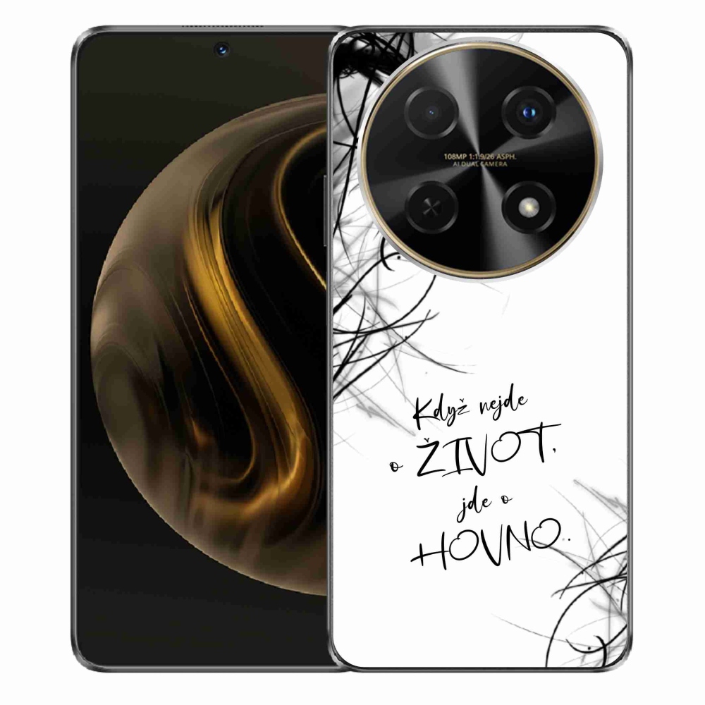 Gél borító mmCase a Huawei Nova 12i készülékhez - vicces szöveg 16 fehér háttér