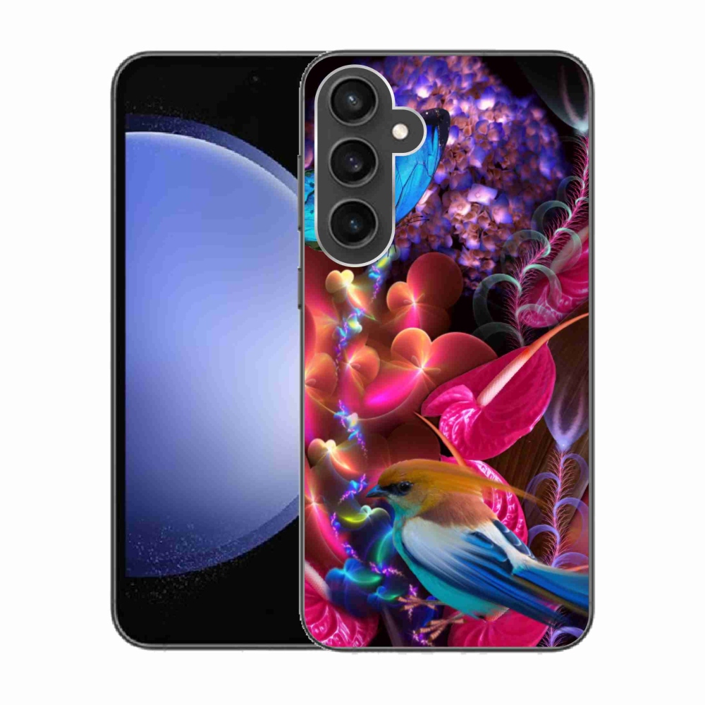 Gél borítás mmCase Samsung Galaxy S23 FE készülékhez - színes virágok