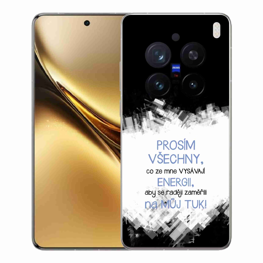 Gél borító mmCase a Vivo X200 Pro 5G készülékhez - vicces szöveg 1 kék