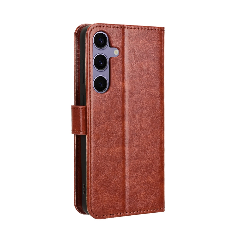 Őrült könyves tok Samsung Galaxy S25 FE - barna