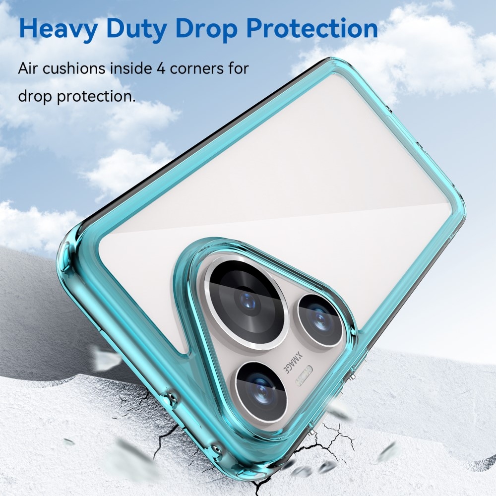 Gél tok fix hátlappal a Huawei Pura 70 Pro készülékhez - világoskék színben