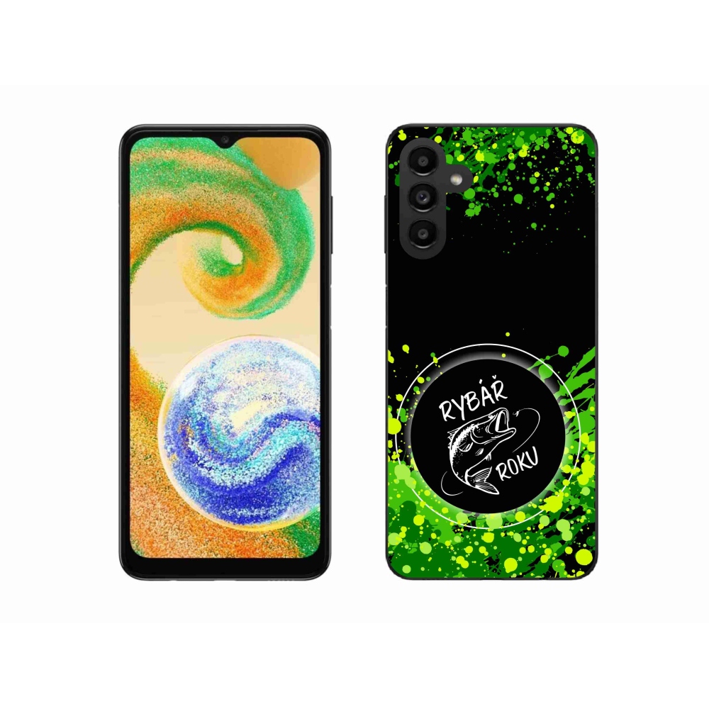 Zselés borító mmCase Samsung Galaxy A04s (164.7x76.7x9.1mm) - az év horgásza fekete háttérrel