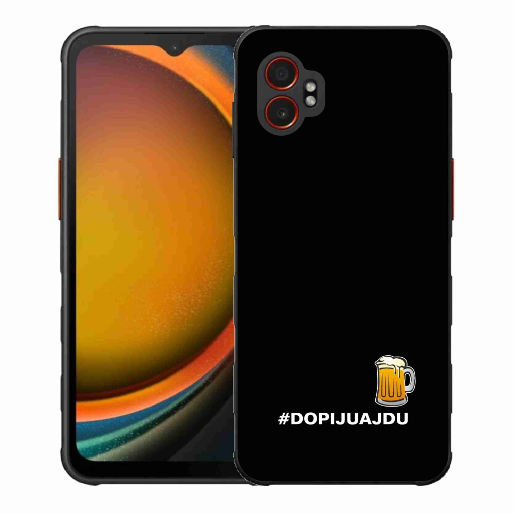 Gél borítás mmCase Samsung Galaxy Xcover 7 Pro - sör motívum 1 fekete háttér