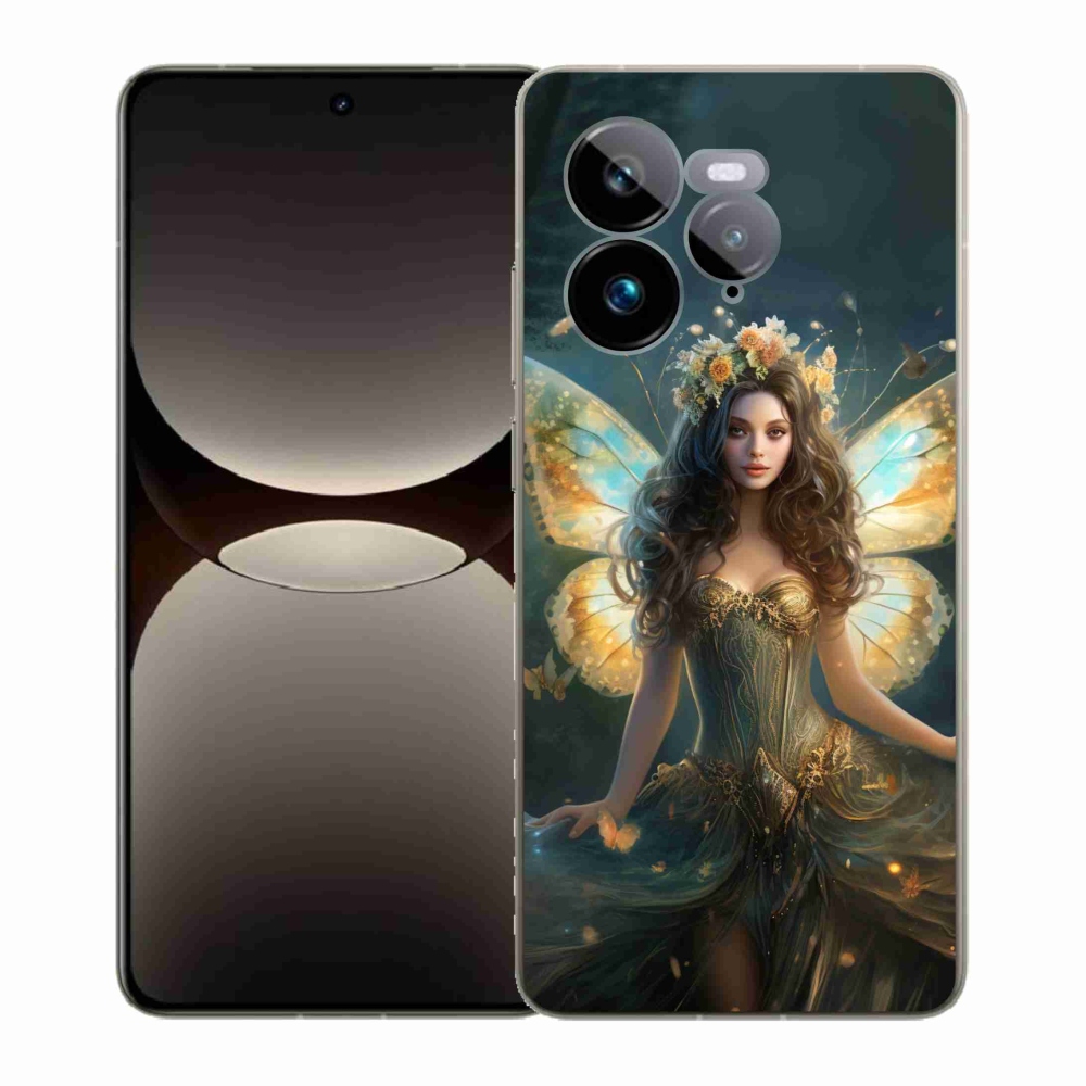 Gél borítás mmCase a Realme GT 7 Pro 5G-n - pillangó nő