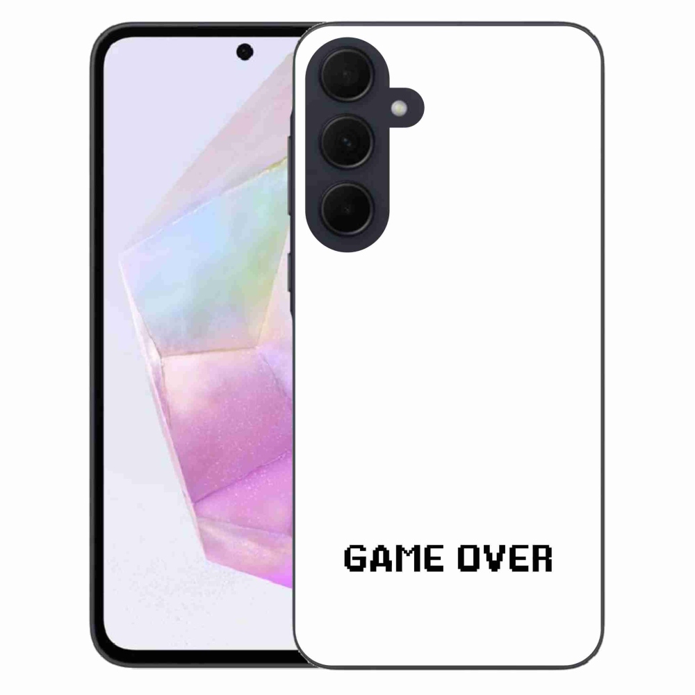 Gél borítás mmCase Samsung Galaxy A35 5G - játék fehér háttérrel