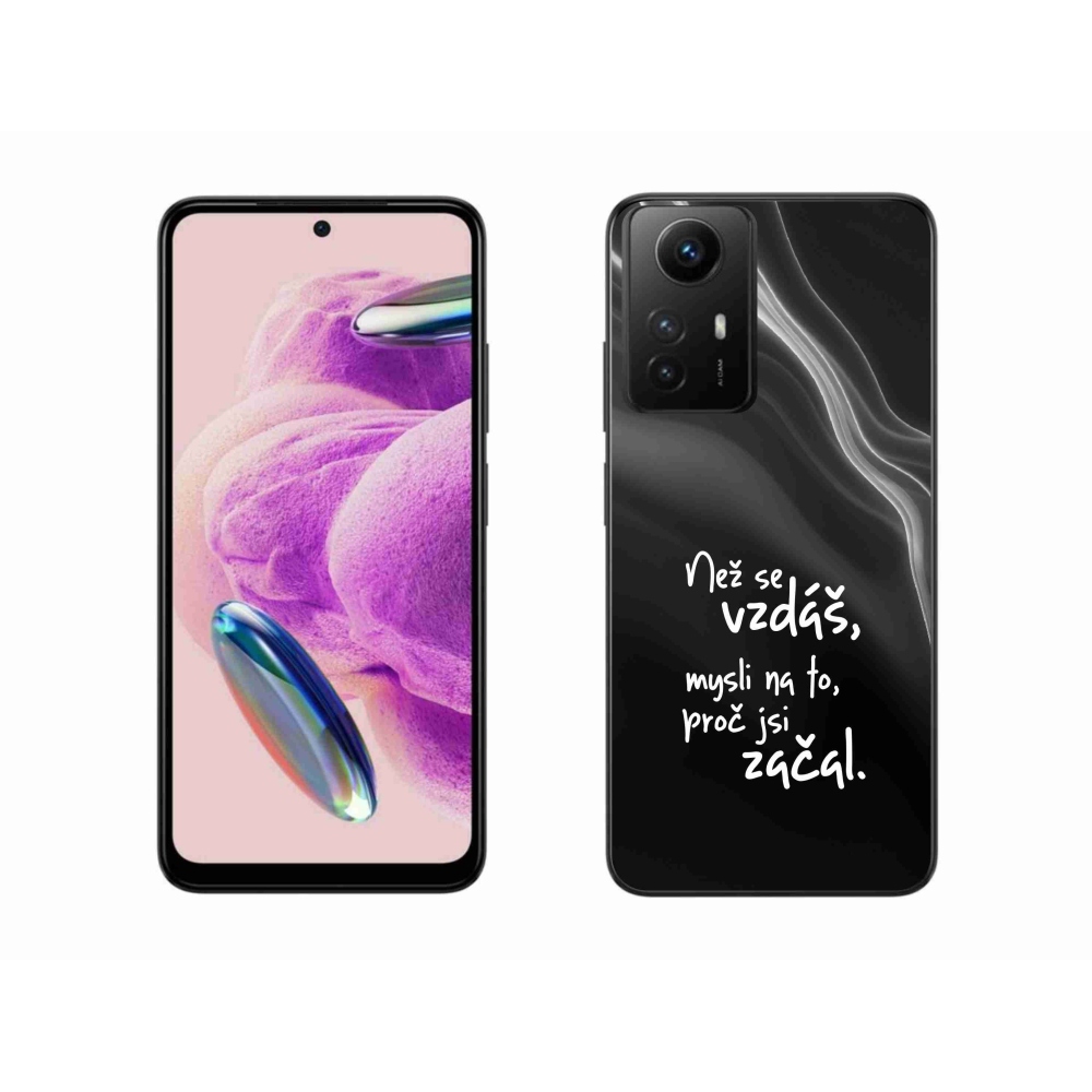Gél borítás mmCase a Xiaomi Redmi Note 12S-hez - idézet 2 fekete háttér