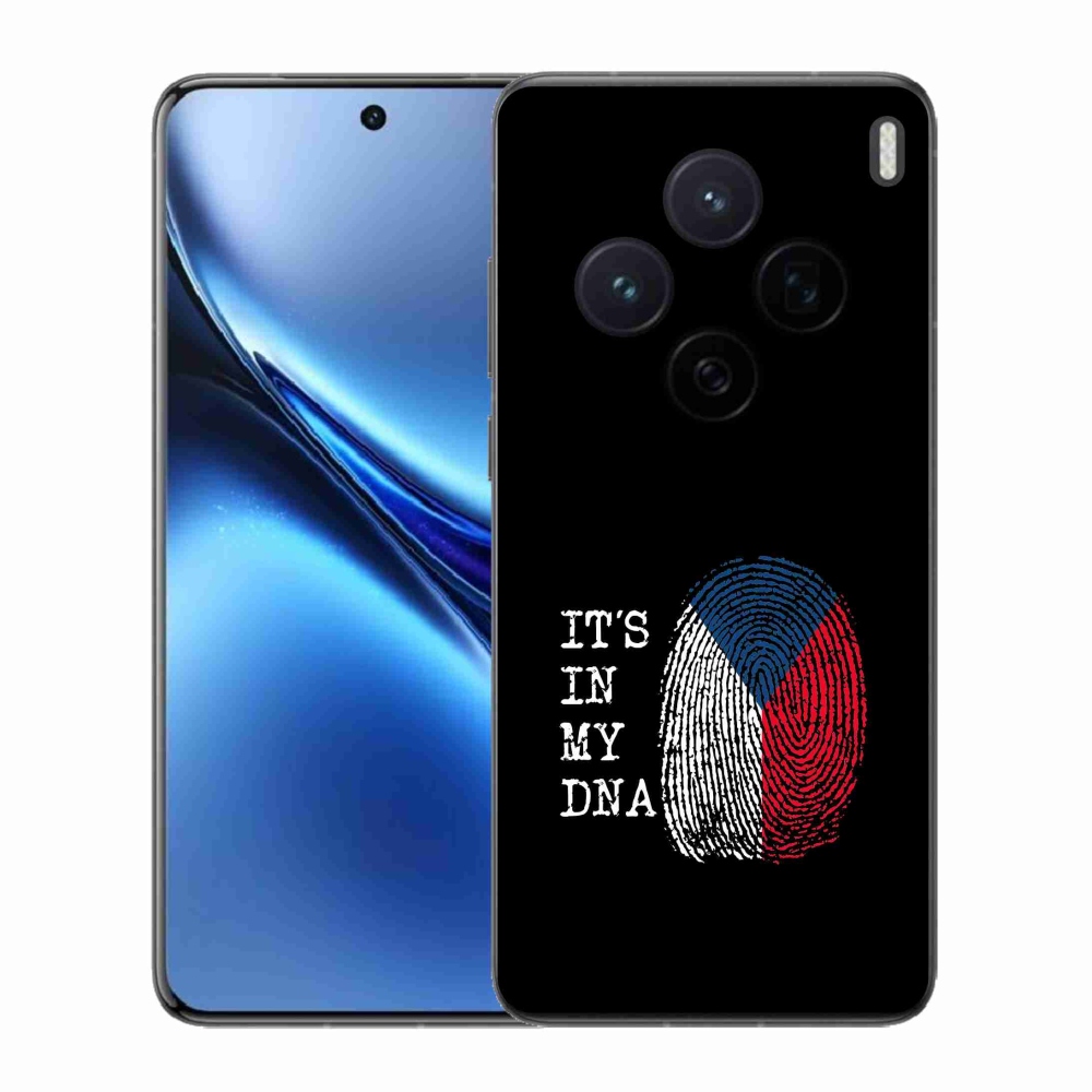 Gél borító mmCase a Vivo X200 5G - zászló ujjlenyomat fekete háttérrel