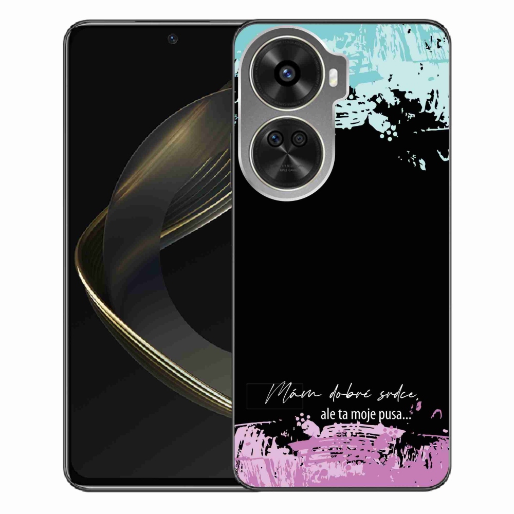 Gél borító mmCase a Huawei Nova 12 SE-hez - vicces szöveg 3 fekete háttérrel