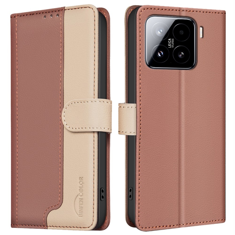 BNF DUO könyvtáska Xiaomi 15-öshöz - barna