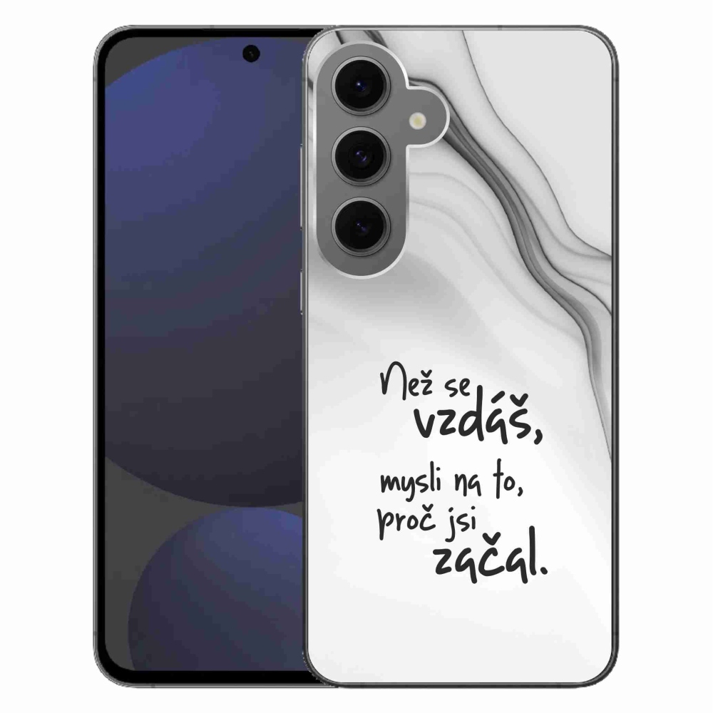 Gél borítás mmCase Samsung Galaxy S24 FE - idézet 2 fehér háttér