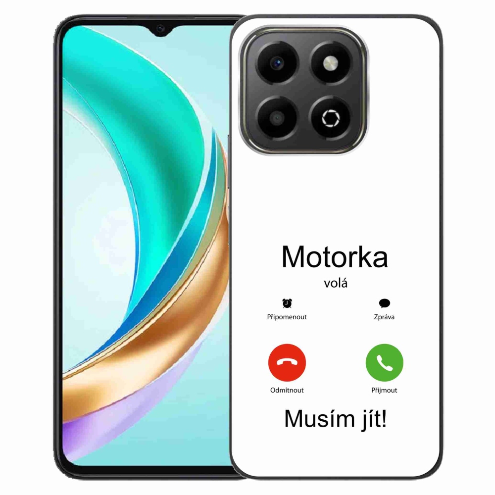 Gél borító mmCase a Honor X6b készülékhez - motoros hívások fehér háttérrel