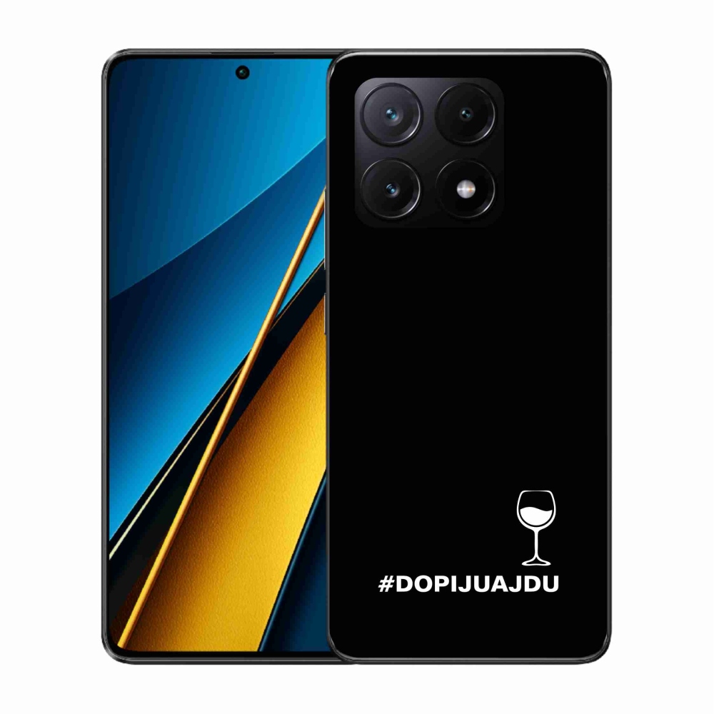 Gél borítás mmCase a Xiaomi Poco X6 Pro 5G számára - bor motívum fekete háttérrel