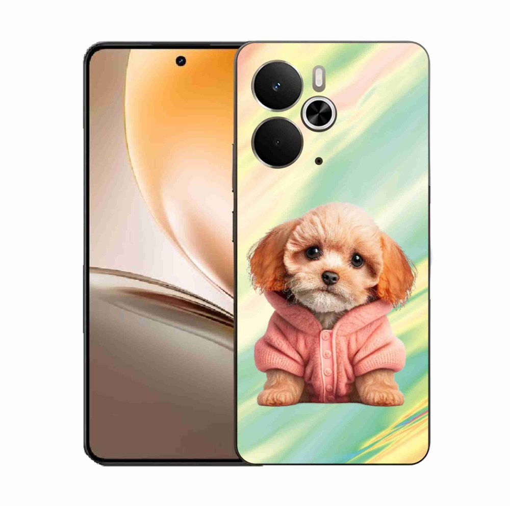 Gél borítás mmCase a Realme 14 5G/14T 5G-hez - kiskutya pulóverben