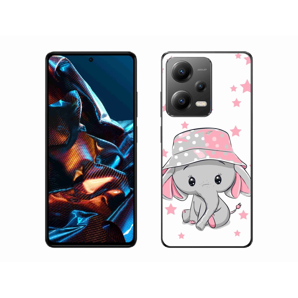 Gél borítás mmCase a Xiaomi Redmi Note 12 Pro 5G számára - rózsaszín elefánt