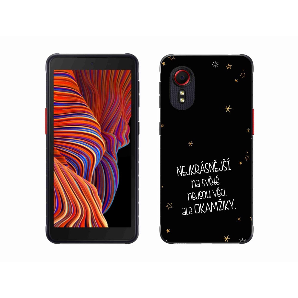 Gél borító mmCase Samsung Galaxy Xcover 5 - idézem 4 fekete háttérrel
