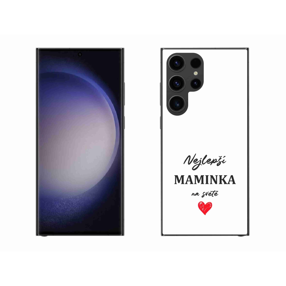 Gél borító mmCase Samsung Galaxy S23 Ultra 5G - legjobb anya 1 fehér háttér